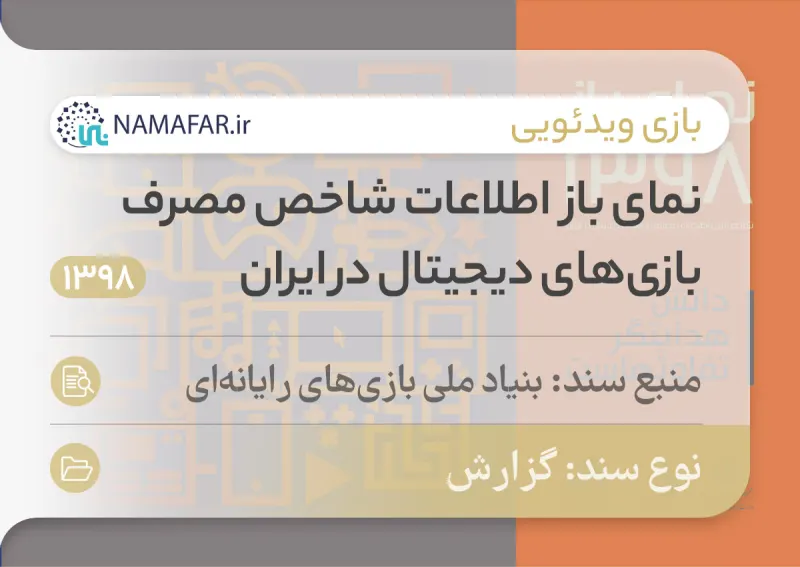 Nama-ye Baz report: digital game consumption indicators in Iran, 1398 (2019/20)