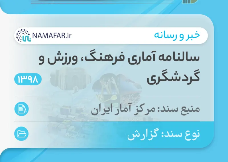 Statistical yearbook of culture, sports, and tourism in Iran