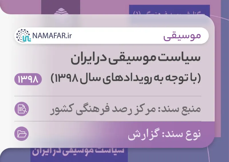 Music policy in Iran (in light of events in 1398 (2019/20))